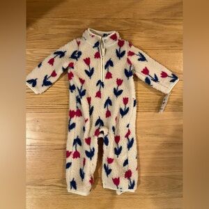Carters Baby Floral Tulip Sherpa Jumpsuit 12M